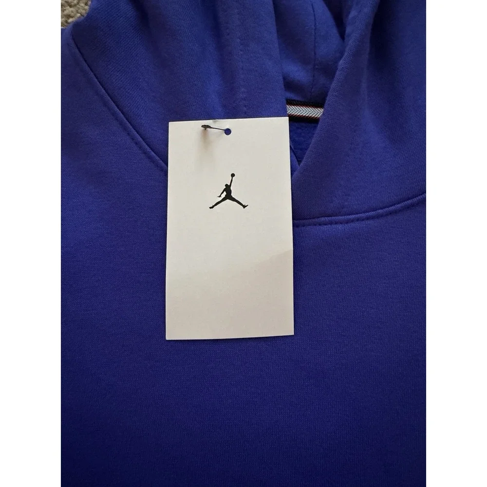 Jordan Brooklyn Fleece Pullover Hoodie Purple/blue Color Size Medium
